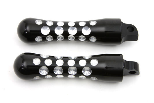 HARLEY Black Contour Agostinni Fußrasten-Set Passend für alle Modelle ab 0- mit weiblicher Aufnahme