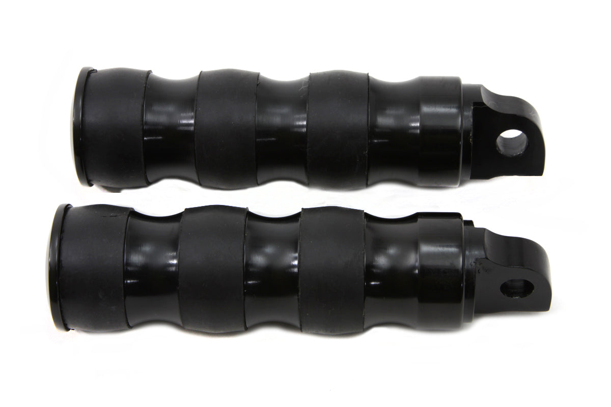 HARLEY Black Three Band Style Fußrasten-Set Passend für 0- Alle Modelle mit Buchsenbefestigung.