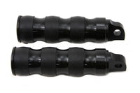 HARLEY Black Three Band Style Fußrasten-Set Passend für 0- Alle Modelle mit Buchsenbefestigung.