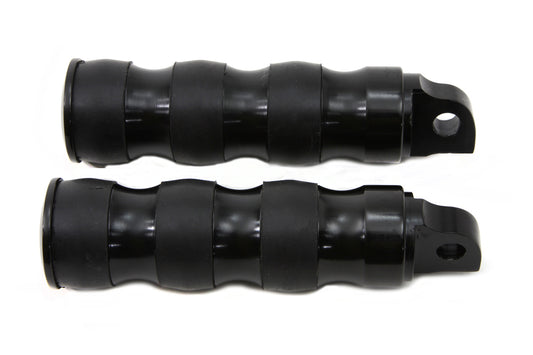 HARLEY Black Three Band Style Fußrasten-Set Passend für 0- Alle Modelle mit Buchsenbefestigung.