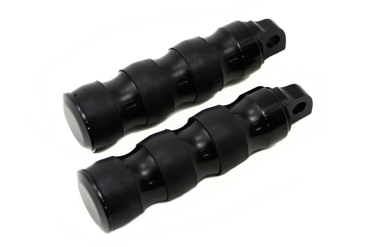 HARLEY Black Three Band Style Fußrasten-Set Passend für 0- Alle Modelle mit Buchsenbefestigung.
