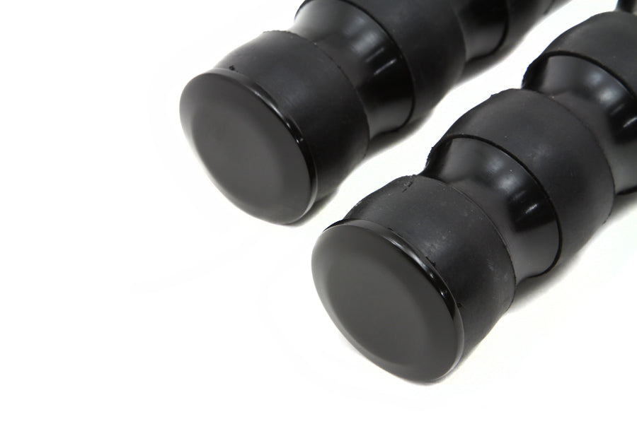 HARLEY Black Three Band Style Fußrasten-Set Passend für 0- Alle Modelle mit Buchsenbefestigung.