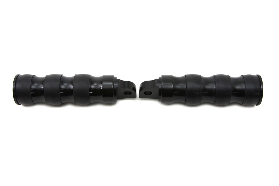 HARLEY Black Three Band Style Fußrasten-Set Passend für 0- Alle Modelle mit Buchsenbefestigung.
