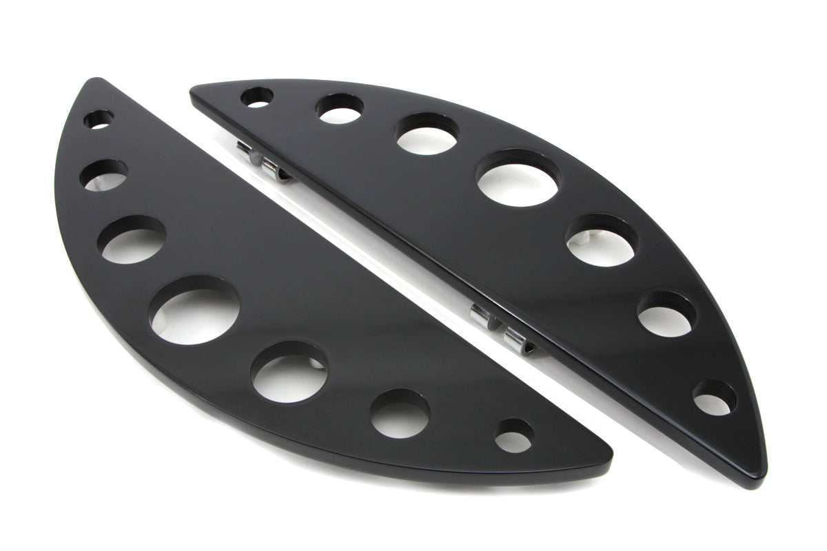 HARLEY Driver Schwarzes Half Moon Trittbrett-Set mit Löchern passend für 1980-UP FLT, 1980-UP FLT, 1986-UP FL