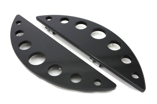 HARLEY Driver Schwarzes Half Moon Trittbrett-Set mit Löchern passend für 1980-UP FLT, 1980-UP FLT, 1986-UP FL