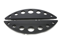 HARLEY Driver Schwarzes Half Moon Trittbrett-Set mit Löchern passend für 1980-UP FLT, 1980-UP FLT, 1986-UP FL