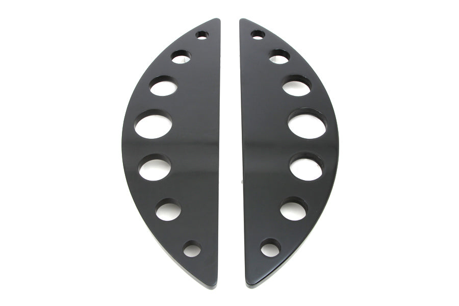 HARLEY Driver Schwarzes Half Moon Trittbrett-Set mit Löchern passend für 1980-UP FLT, 1980-UP FLT, 1986-UP FL
