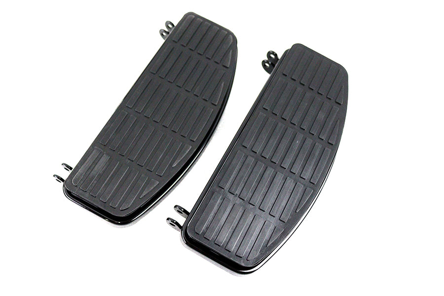 HARLEY Driver Black 'D' Shape Footboard Set fits 1940-1984 FL,  1940-1946 U,  1940-1952 W,  1941-1972 G,