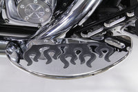 HARLEY Fahrer-Trittbrett-Set mit Flammen-Design, passend für FLT ab 1980, FLST ab 1986, FLT ab 1980,