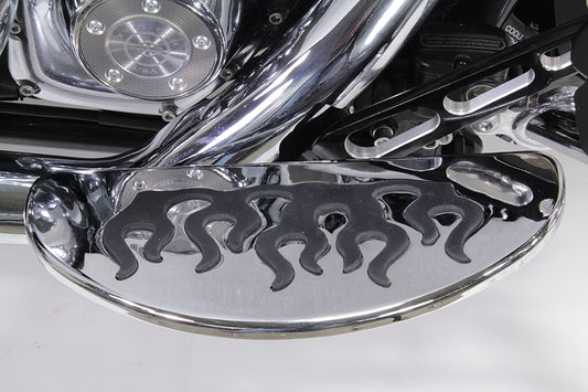 HARLEY Fahrer-Trittbrett-Set mit Flammen-Design, passend für FLT ab 1980, FLST ab 1986, FLT ab 1980,