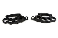 HARLEY Black Knuckle Fußrasten-Set, passend für 0- Alle, Modelle mit weiblichem Montageblock