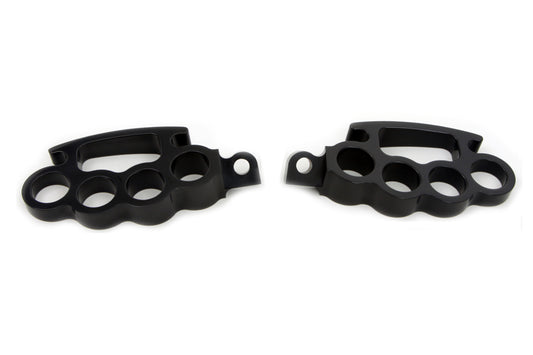 HARLEY Black Knuckle Fußrasten-Set, passend für 0- Alle, Modelle mit weiblichem Montageblock