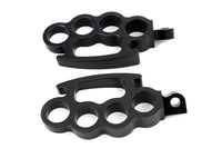 HARLEY Black Knuckle Fußrasten-Set, passend für 0- Alle, Modelle mit weiblichem Montageblock