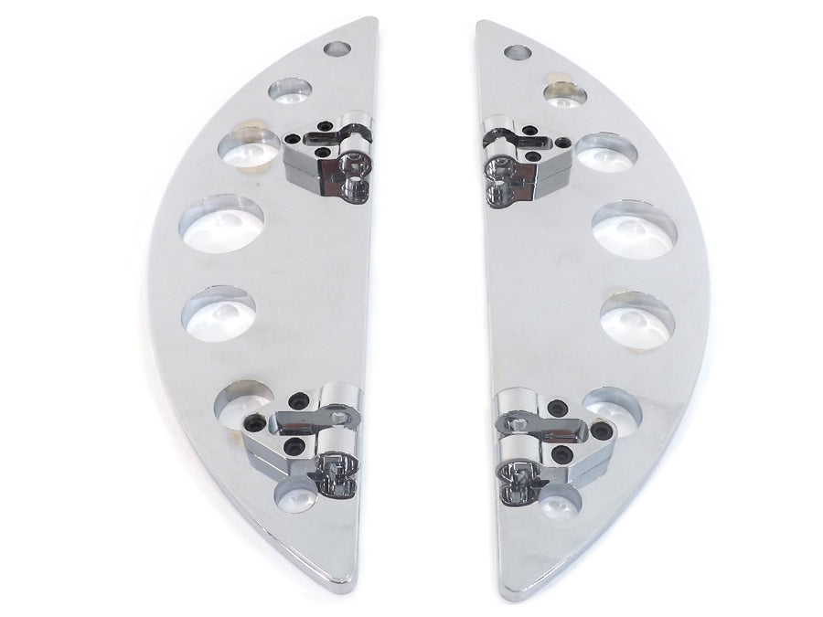 HARLEY Fahrer Chrom Halbmond Trittbrett-Set passend für 1980-UP FLT, 1980-UP FLT, 1986-UP FLST,