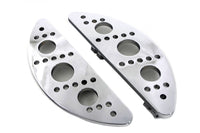 HARLEY Fahrer Chrom Gelochte Halbmond Trittbrett Set Passend für 1986-UP FLST, 1980-UP FLT, 1980-UP FLT