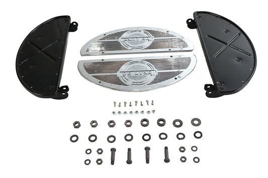HARLEY Half Moon Trittbrett-Set Schwarz Passend für 1936-1948 U, 1941-1984 FL, 1936-1952 W, 1936-1973 G,