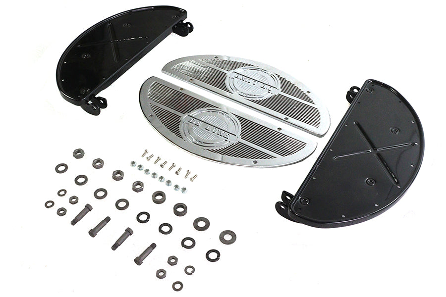 HARLEY Half Moon Trittbrett-Set Schwarz Passend für 1936-1948 U, 1941-1984 FL, 1936-1952 W, 1936-1973 G,