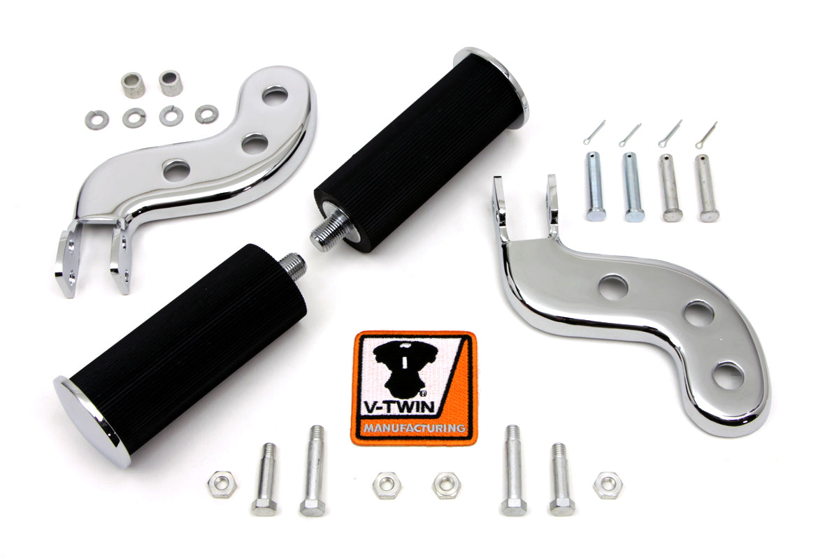 HARLEY Buddy Seat Soziusfußrasten Set Chrom Passend für 1941-1964 FL, 1940-1952 EL,