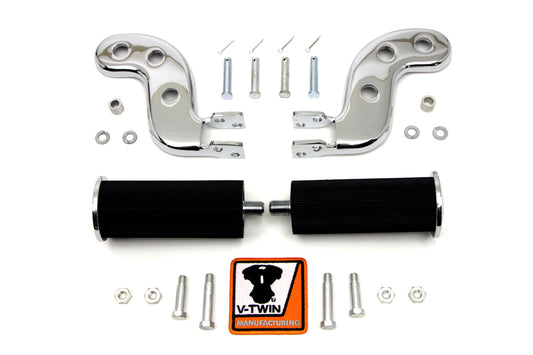 HARLEY Buddy Seat Soziusfußrasten Set Chrom Passend für 1941-1964 FL, 1940-1952 EL,