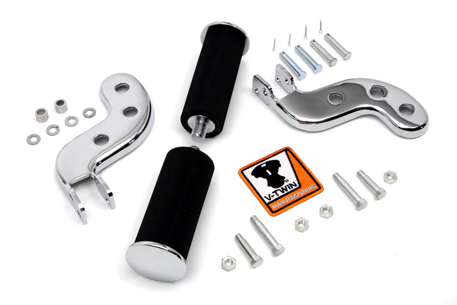 HARLEY Buddy Seat Soziusfußrasten Set Chrom Passend für 1941-1964 FL, 1940-1952 EL,
