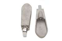 HARLEY Chrom Löffel Fußrasten-Set passend für 0- Custom, Anwendung für Stecker-Fußrasten