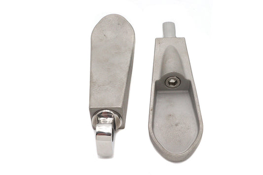 HARLEY Chrome Spoon Footpeg Set Fits 0-  Custom, application for male end pegs