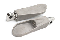 HARLEY Chrom Löffel Fußrasten-Set passend für 0- Custom, Anwendung für Stecker-Fußrasten