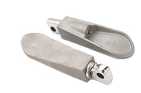 HARLEY Chrom Löffel Fußrasten-Set passend für 0- Custom, Anwendung für Stecker-Fußrasten