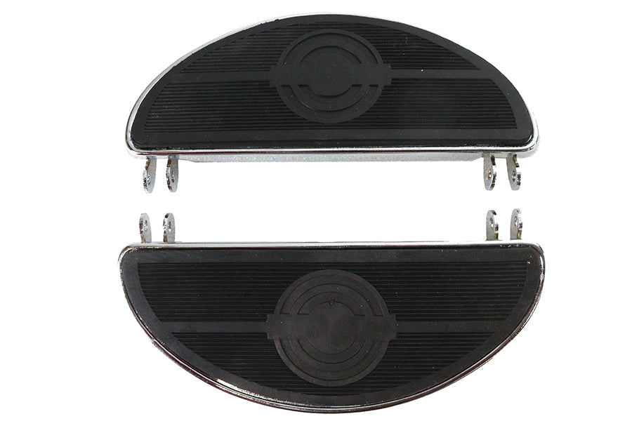 HARLEY Fahrer-Trittbrettset „D-Form“, Chrom, passend für FL-Modelle von 1941–1984,