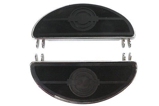 HARLEY Fahrer-Trittbrettset „D-Form“, Chrom, passend für FL-Modelle von 1941–1984,