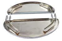 HARLEY Fahrer-Trittbrettset „D-Form“, Chrom, passend für FL-Modelle von 1941–1984,