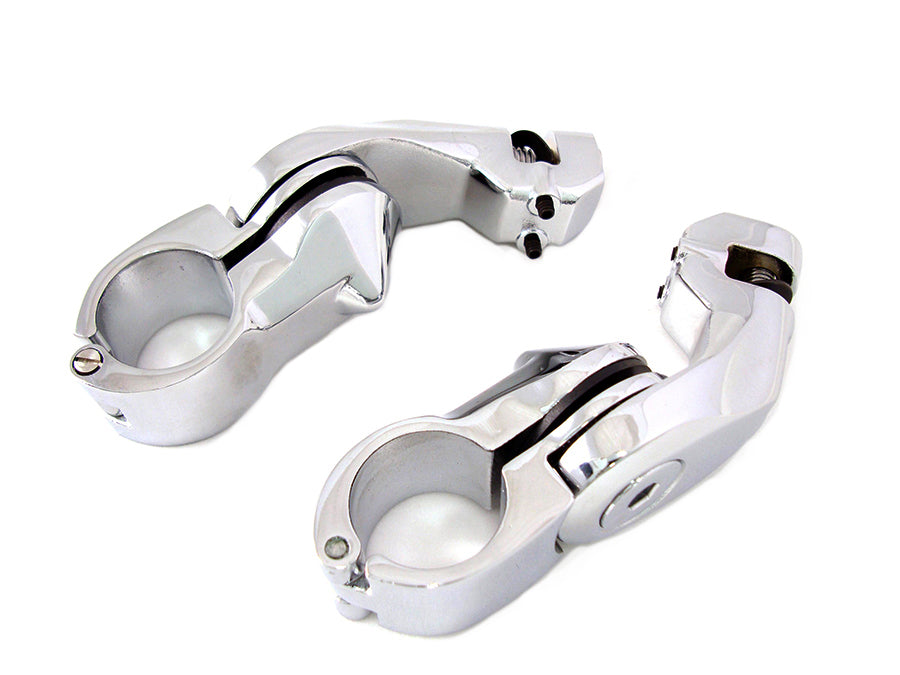 HARLEY Short Angled Footpeg Mount Kit Chrome fits 1980-UP FLT,   1980-UP FLT,