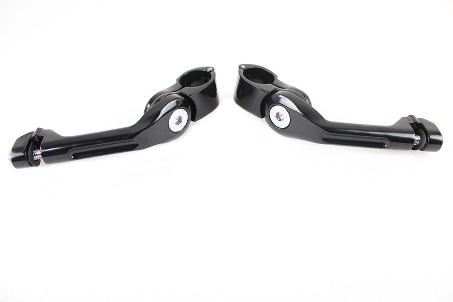 HARLEY Verstellbares Fußrastenhalterungs-Kit Schwarz Passend für 0-  Custom, Anwendung