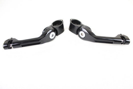 HARLEY Adjustable Footpeg Mount Kit Black Fits 0-  Custom, application