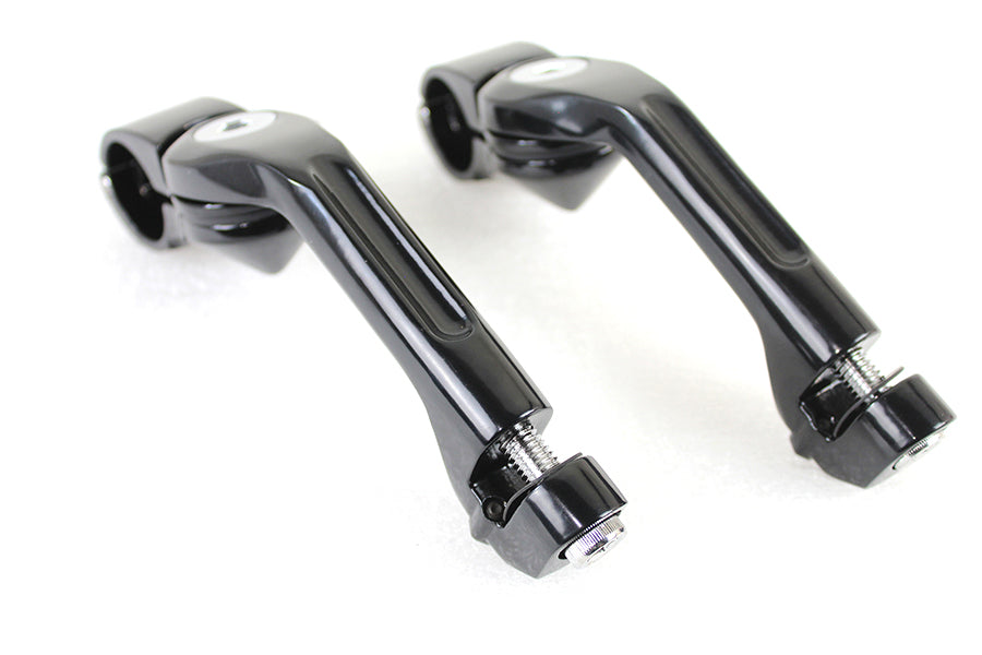HARLEY Verstellbares Fußrastenhalterungs-Kit Schwarz Passend für 0-  Custom, Anwendung