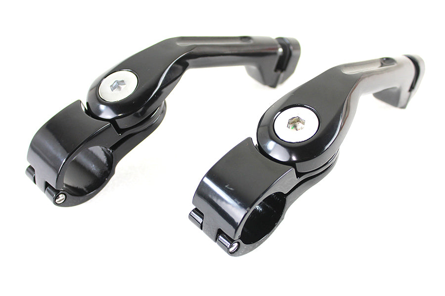 HARLEY Verstellbares Fußrastenhalterungs-Kit Schwarz Passend für 0-  Custom, Anwendung