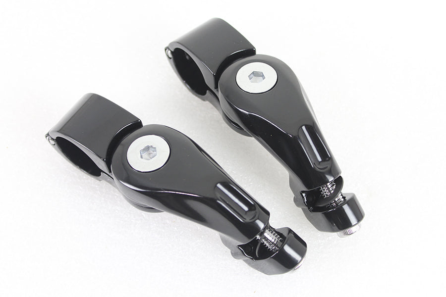 HARLEY Short Angled Footpeg Mount Kit Black fits 1980-UP FLT,   1980-UP FLT,