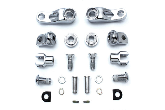 HARLEY Adjustable Passenger Footpeg Mount Kit Chrome Fits 0-  Custom, all models with male mount sty