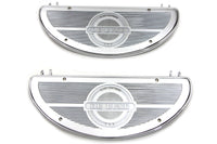 HARLEY Trittbrett-Set „Half Moon“ verchromt, passend für 1936-1952 EL, 1941-1965 FL, 1936-1952 G,