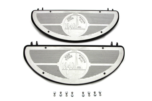 HARLEY Half Moon Trittbrett-Set schwarz, passend für 1936-1952 EL, 1941-1965 FL, 1936-1952 G,