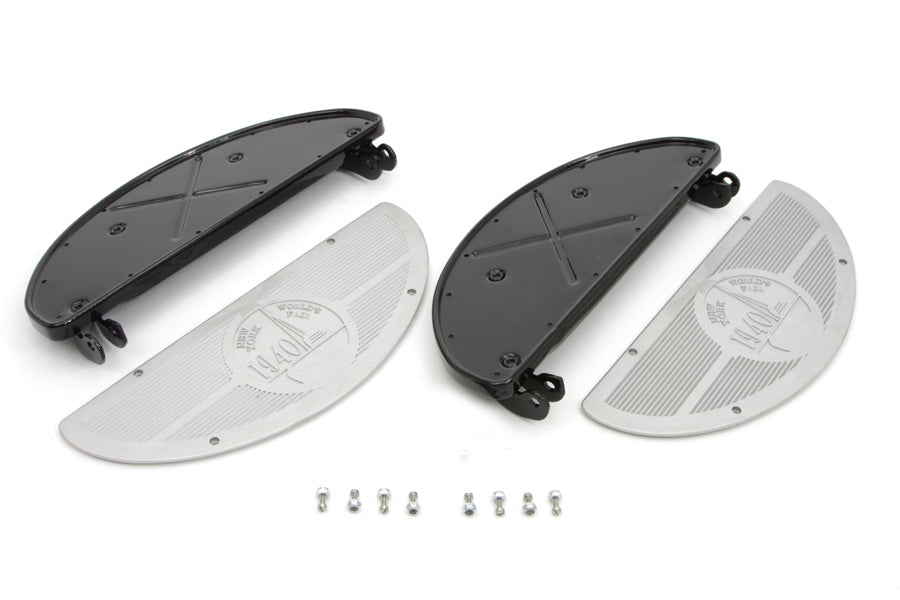 HARLEY Half Moon Trittbrett-Set schwarz, passend für 1936-1952 EL, 1941-1965 FL, 1936-1952 G,