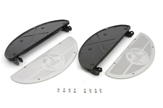 HARLEY Half Moon Trittbrett-Set schwarz, passend für 1936-1952 EL, 1941-1965 FL, 1936-1952 G,