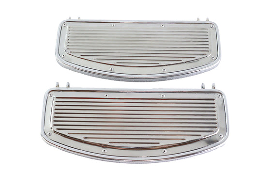 HARLEY Fahrer-Trittbrett-Set im gerippten Design, passend für FL Modelle von 1940-1984, U Modelle von 1940-1946, W Modelle von 1940-1952, 19