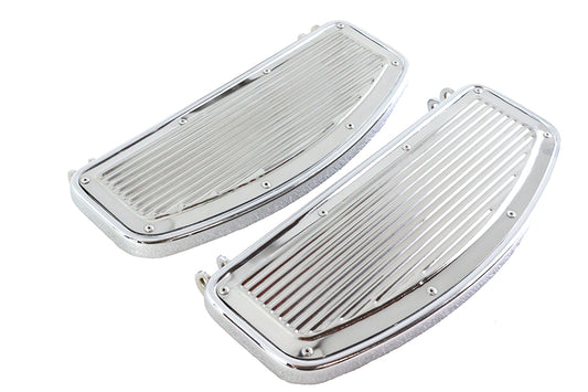 HARLEY Fahrer-Trittbrett-Set im gerippten Design, passend für FL Modelle von 1940-1984, U Modelle von 1940-1946, W Modelle von 1940-1952, 19