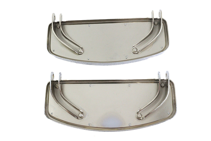 HARLEY Fahrer-Trittbrett-Set im gerippten Design, passend für FL Modelle von 1940-1984, U Modelle von 1940-1946, W Modelle von 1940-1952, 19
