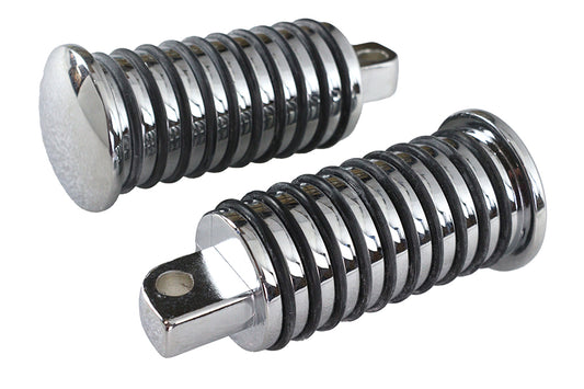 HARLEY O-Ring Style Fußrasten-Set Chrom Passend für 0- Alle Modelle mit weiblichem Montageblock