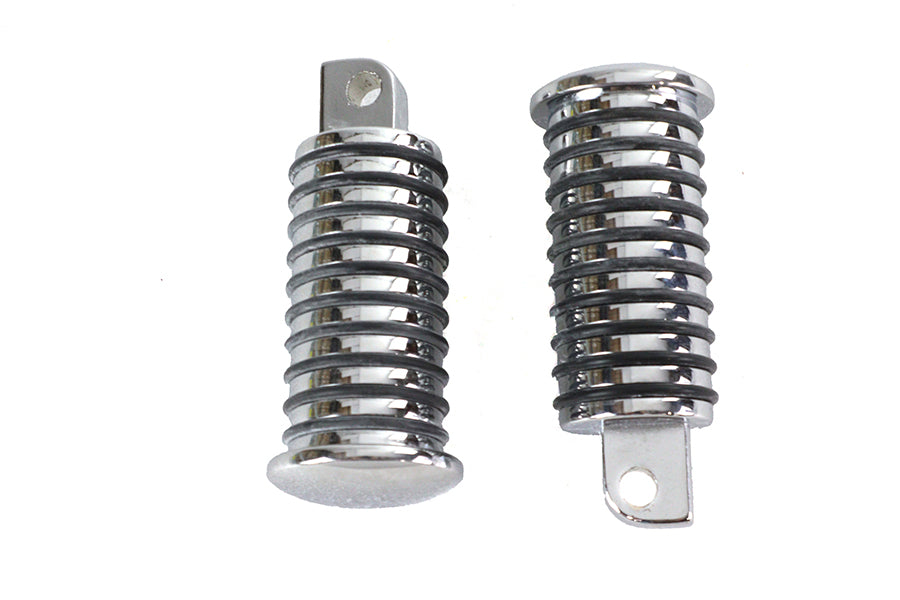 HARLEY O-Ring Style Fußrasten-Set Chrom Passend für 0- Alle Modelle mit weiblichem Montageblock