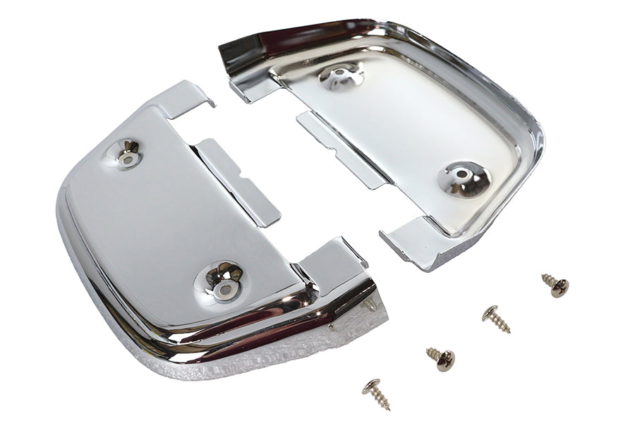HARLEY Soziustrittbrettabdeckung Chrom Passend für 1987-UP FLT, 1986-2017 FLST, 2006-2017 FXD, 2010-