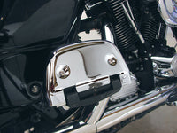 HARLEY Soziustrittbrettabdeckung Chrom Passend für 1987-UP FLT, 1986-2017 FLST, 2006-2017 FXD, 2010-