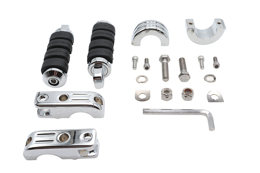 HARLEY Magna Ring Style große Fußrasten-Set passend für 0- Alle Modelle mit männlichem Halteblock